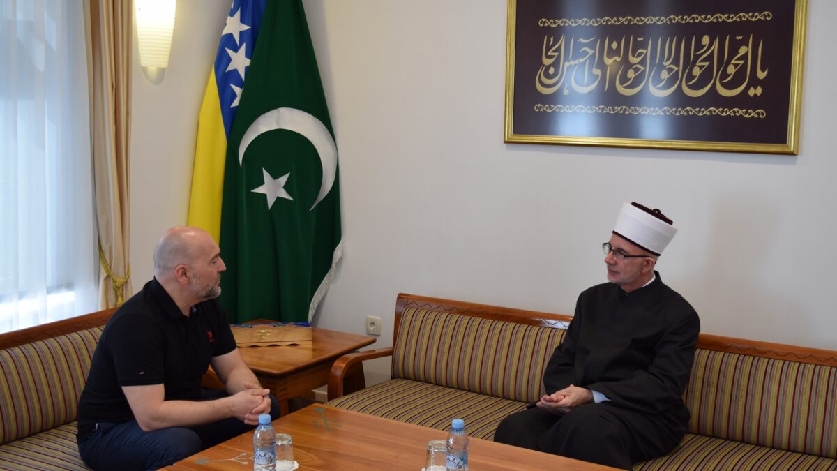 Muftija Fazlović primio hafiza Mustafu-ef. Mehića, imama Islamske zajednice Bošnjaka u Švicarskoj