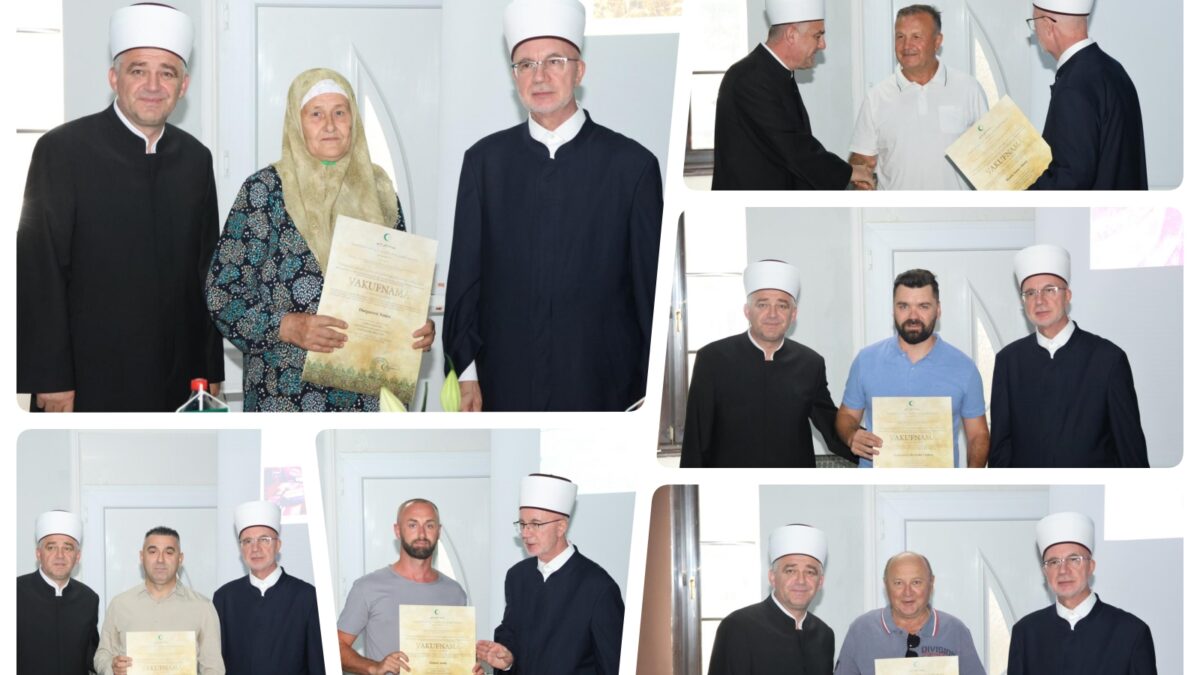 Muftija Fazlović uručio vakufname vakifima projekta „Izgradnja silosa i sušare za žitarice Medžlisa IZ Janja”