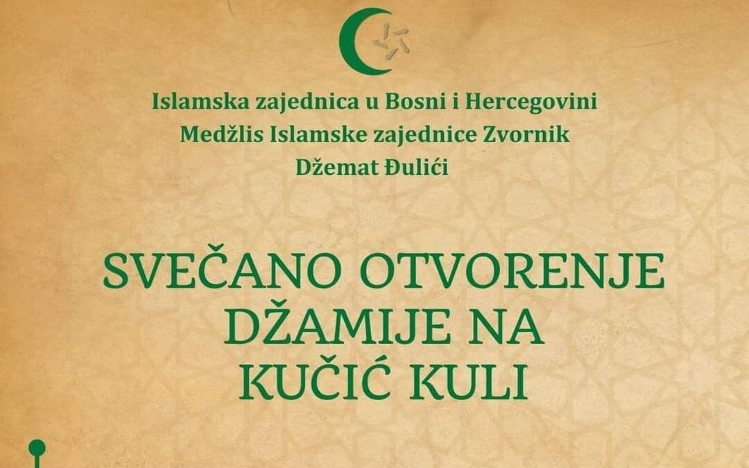 Zvornik: U subotu svečano otvorenje džamije na Kučić Kuli